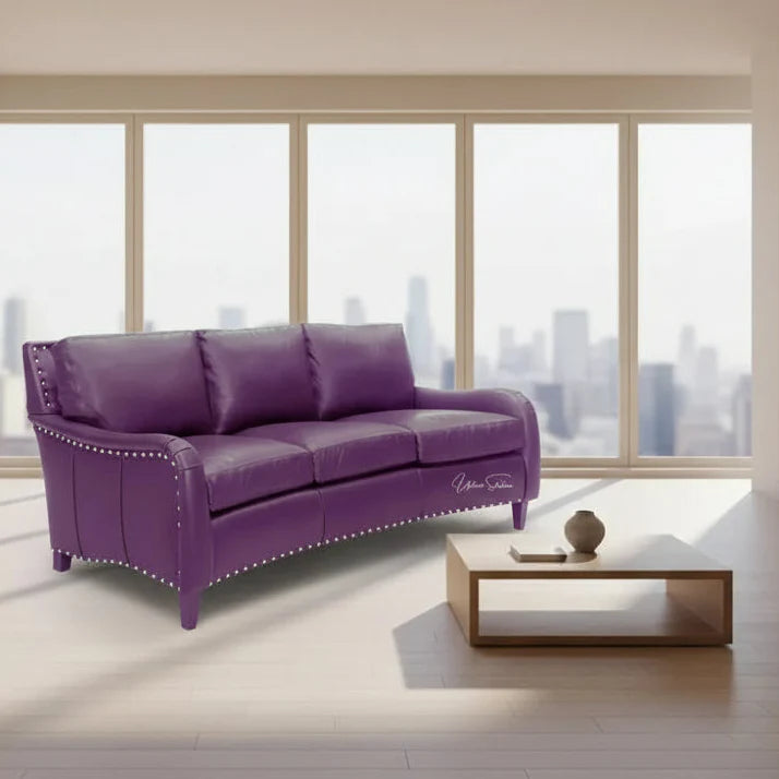 The Amethyst Royale Leather Sofa