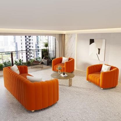 The Aurelium Curved Velvet Lounge Set