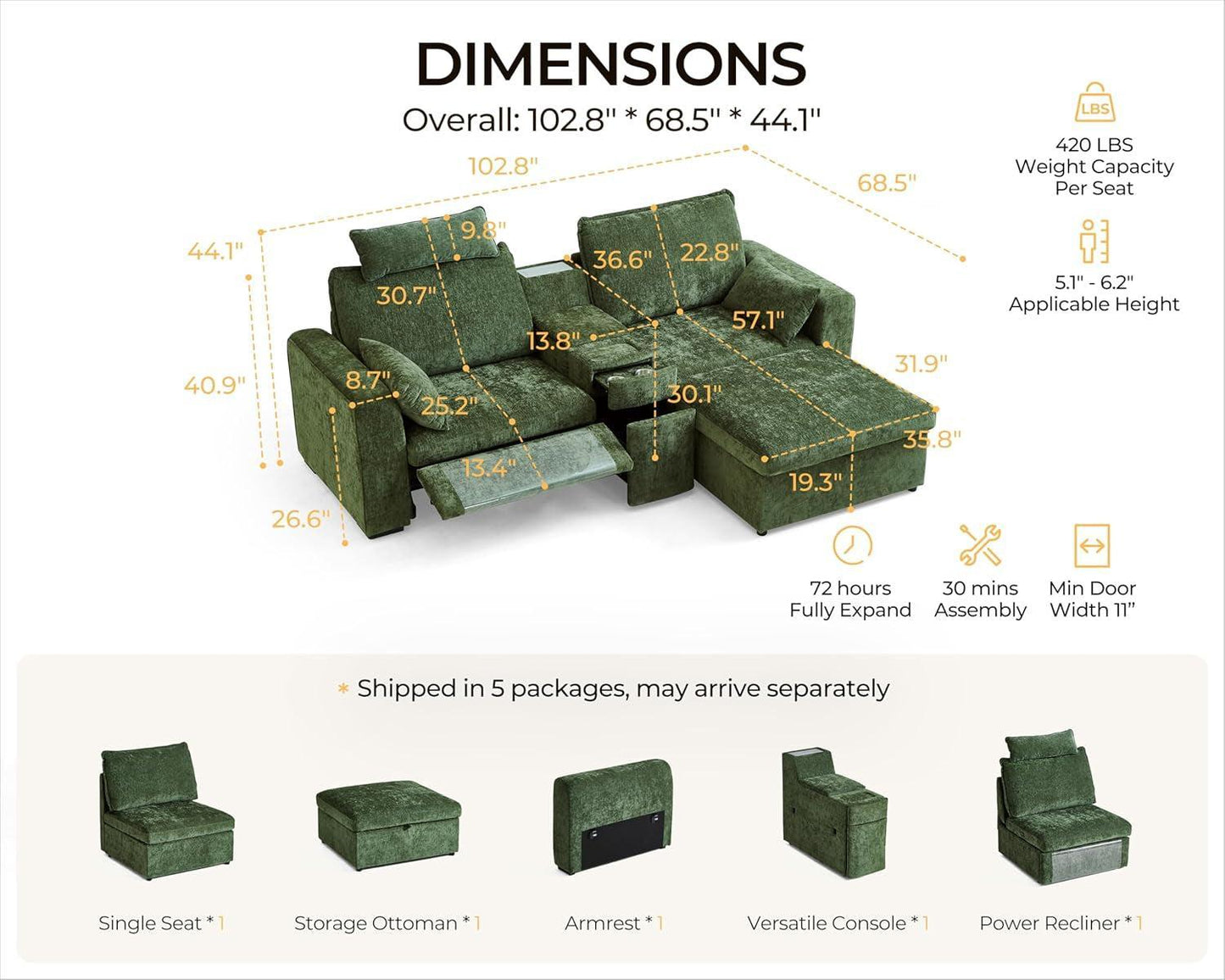 The Althéon Power Lounge Sectional