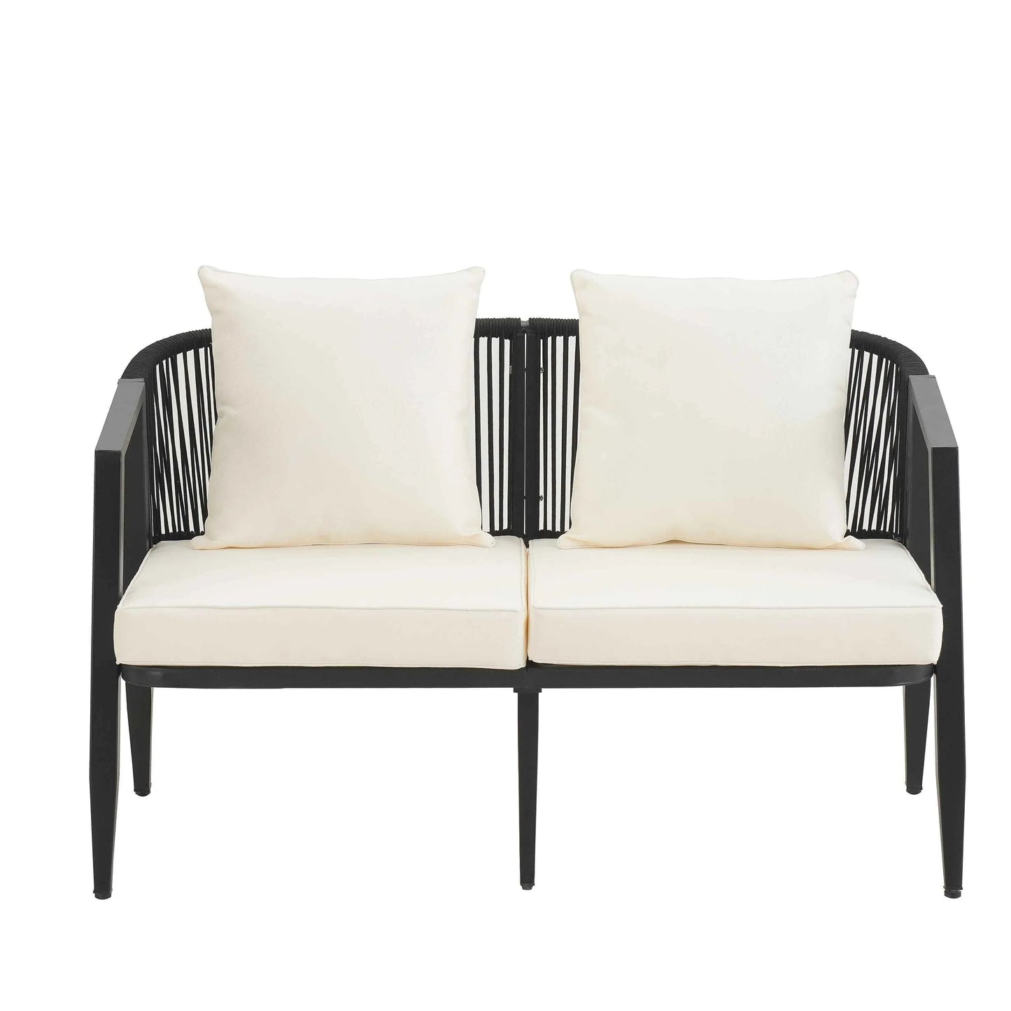 Coastal Lux Noir 4pc outdoor lounge set