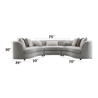 The Avelora Curve Modular Sectional - Gray