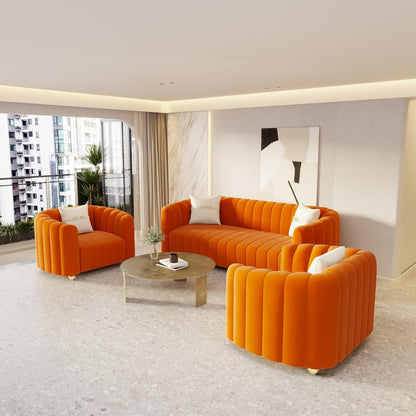 The Aurelium Curved Velvet Lounge Set