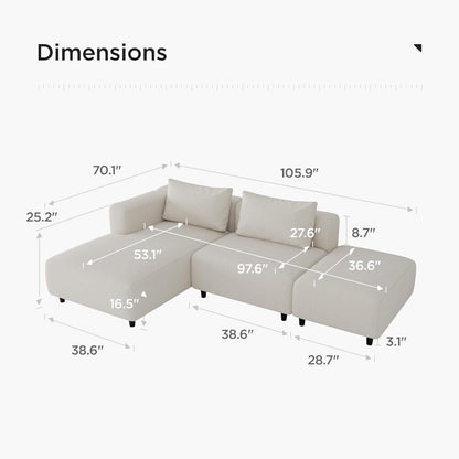 The Virelle Corduroy Modular Sectional