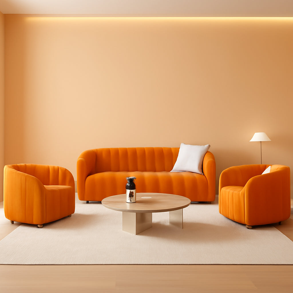 The Aurelium Curved Velvet Lounge Set