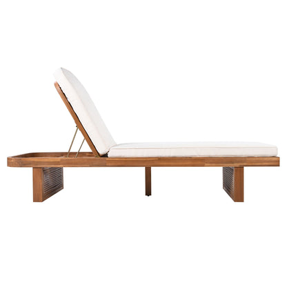 Coastal Luxe Teak Adjustable Chaise Lounge