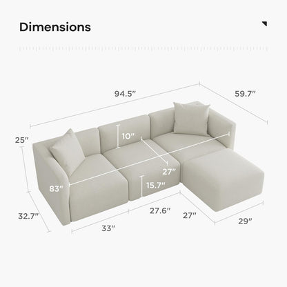 The Élantra Modular Lounge Sectional with Chaise