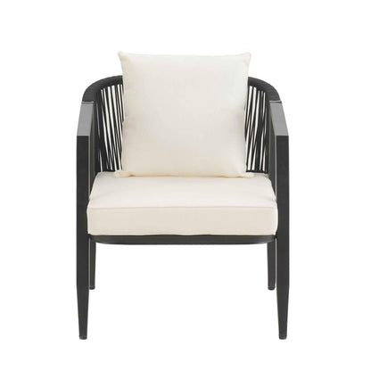 Coastal Lux Noir 4pc outdoor lounge set