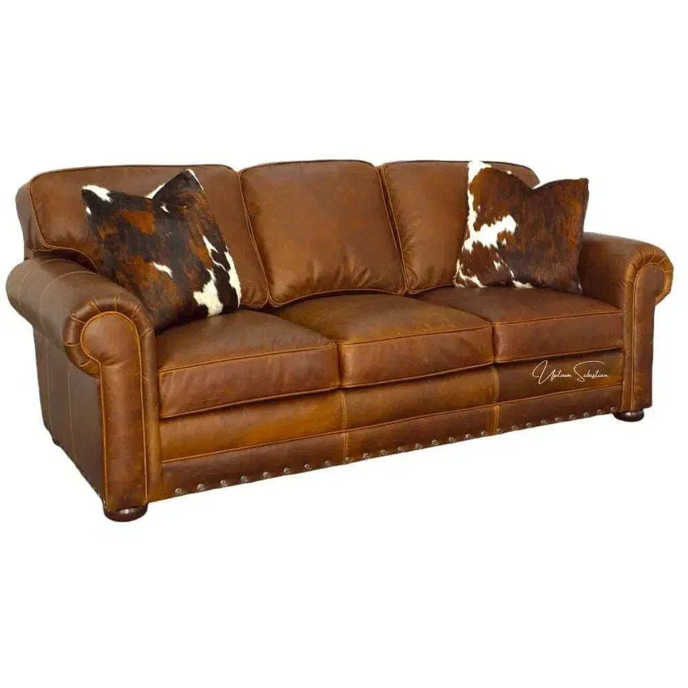 The Brooklyn Noir Leather Sofa