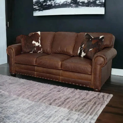 The Brooklyn Noir Leather Sofa
