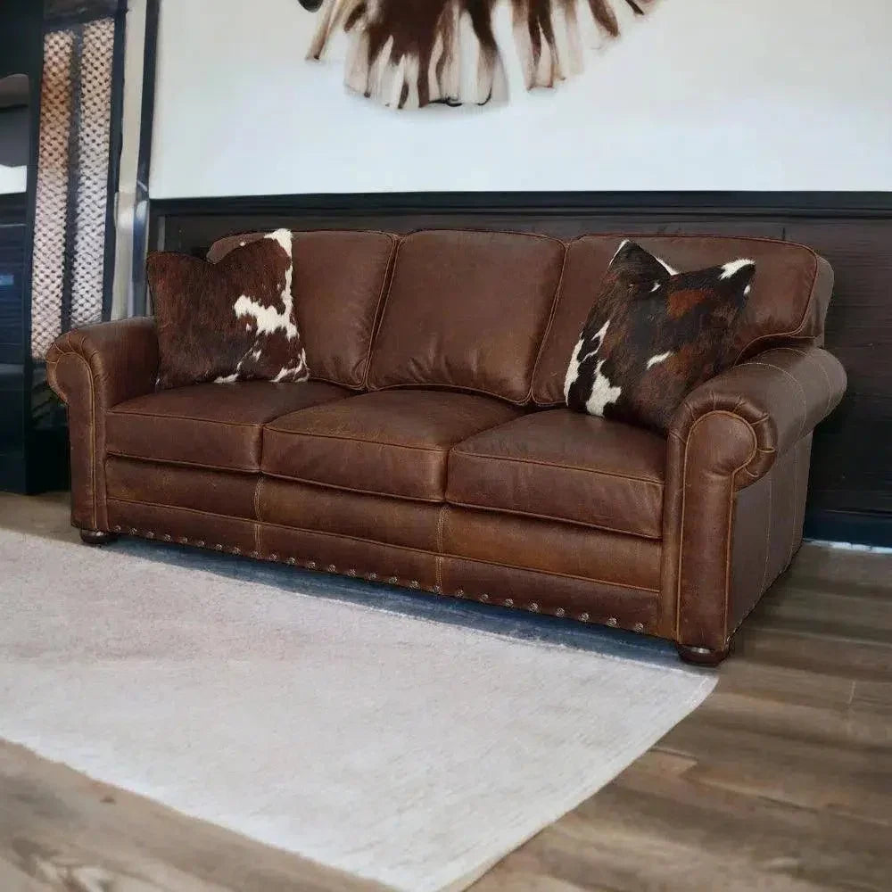 The Brooklyn Noir Leather Sofa