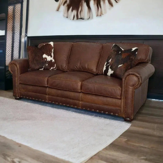 The Brooklyn Noir Leather Sofa