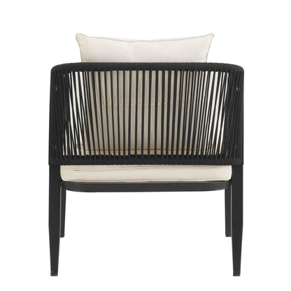 Coastal Lux Noir 4pc outdoor lounge set