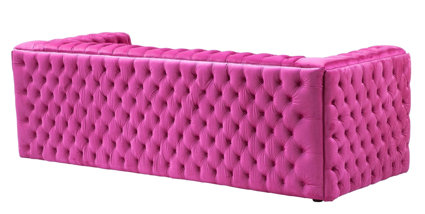 The Rosé Royale Tufted Velvet Sofa