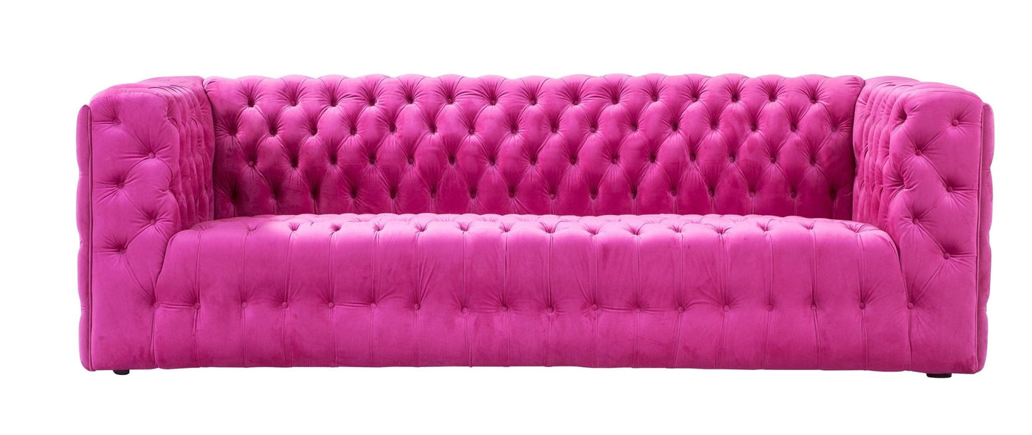 The Rosé Royale Tufted Velvet Sofa