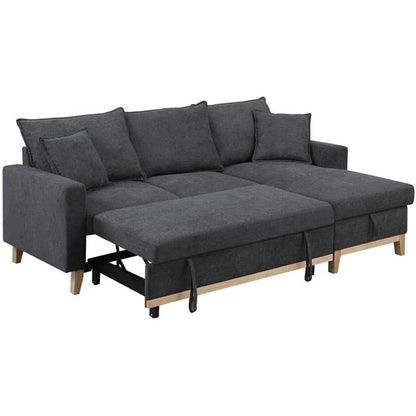 The Valmere Convertible Storage Sectional Sleeper