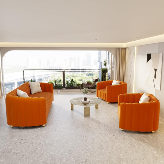 The Aurelium Curved Velvet Lounge Set